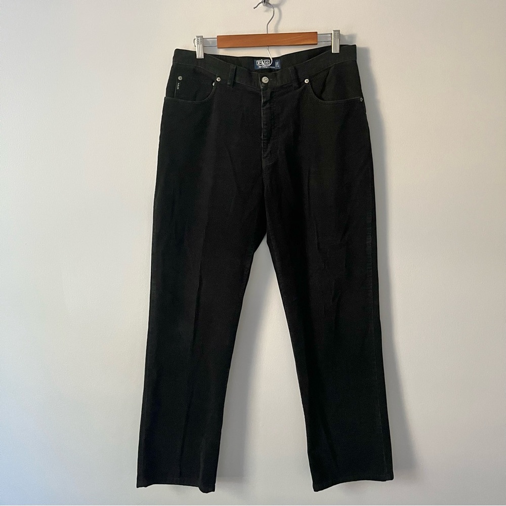 Vintage Polo Ralph Lauren Corduroy Straight Pants Green 34 X 30 Old Money Preppy